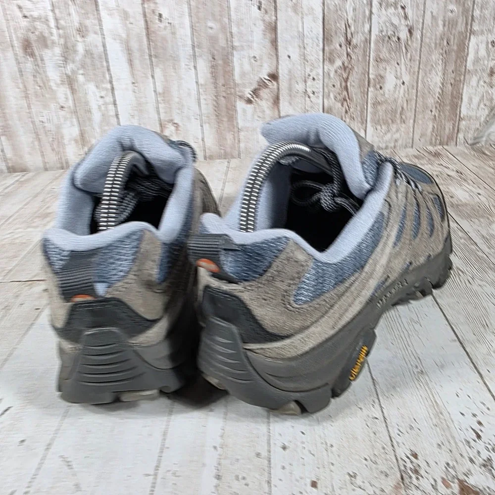 Merrell Moab 2 Vent Hiking Shoes Womens Granite Blue Suede Mesh Vibram Low Top